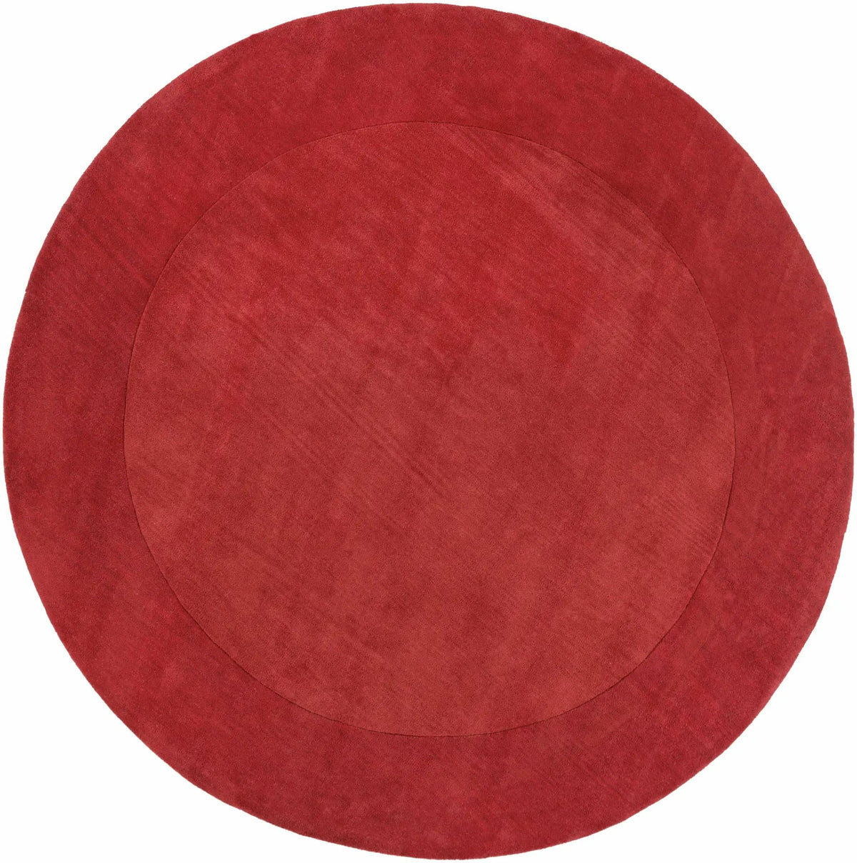 Bordered Solid Red Wool Rug, photo 13 of 15