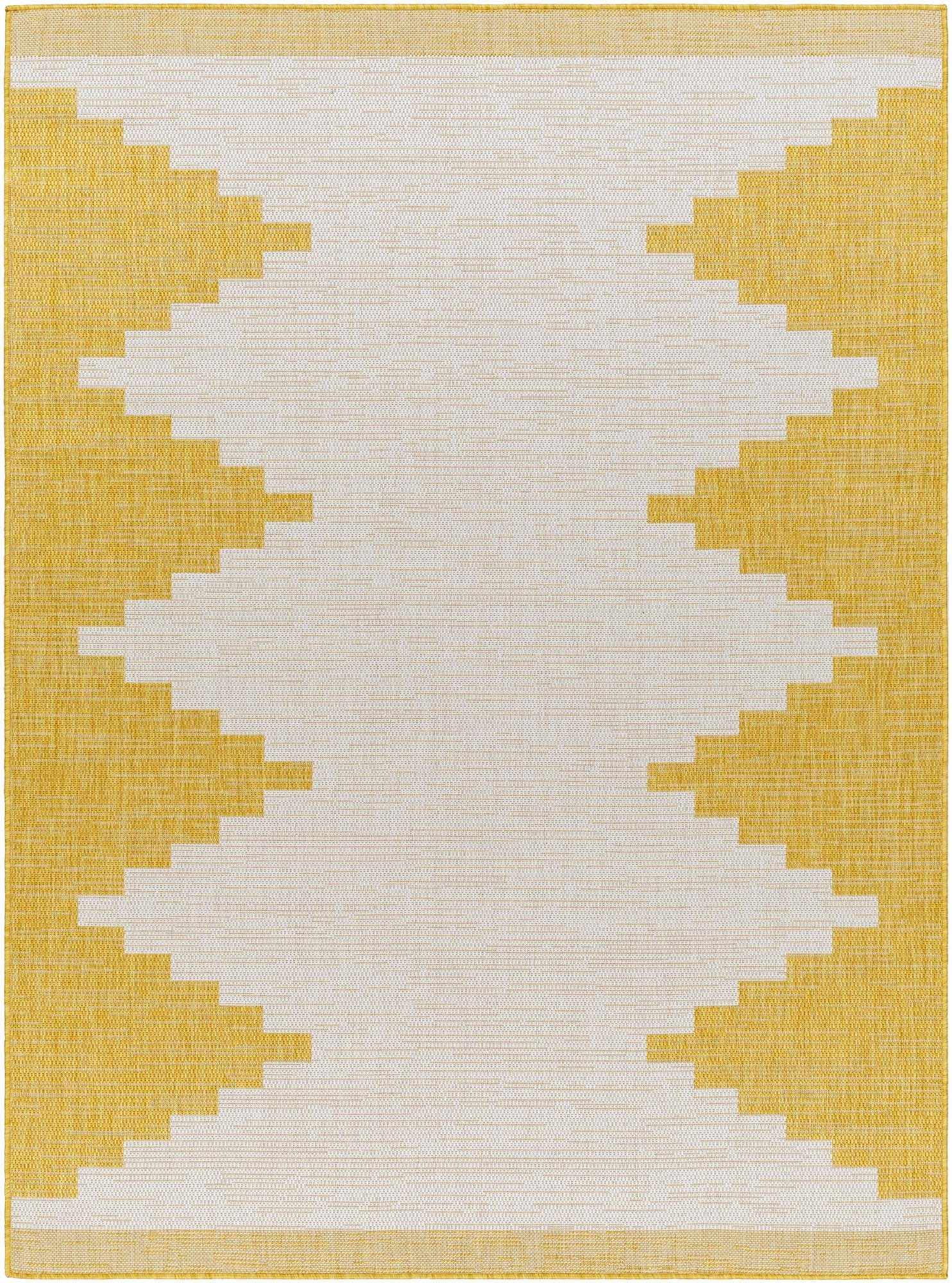 Djugun Yellow Outdoor Rug - Clearance by Boutique Rugs