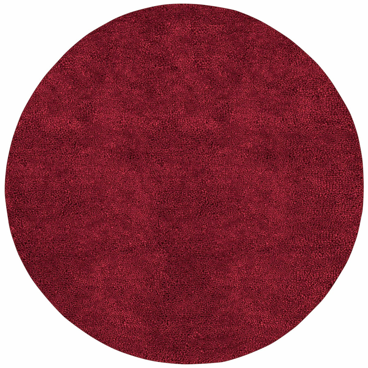 Frederika Solid Dark Red Wool Shag Rug - Clearance, photo 7 of 8