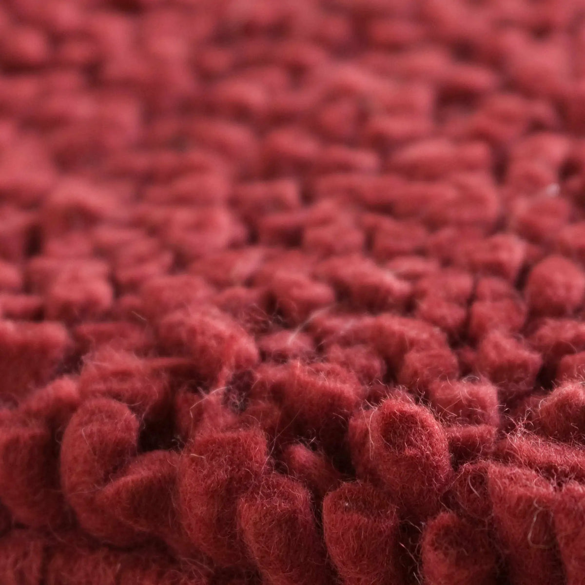 Frederika Solid Dark Red Wool Shag Rug - Clearance, photo 3 of 8