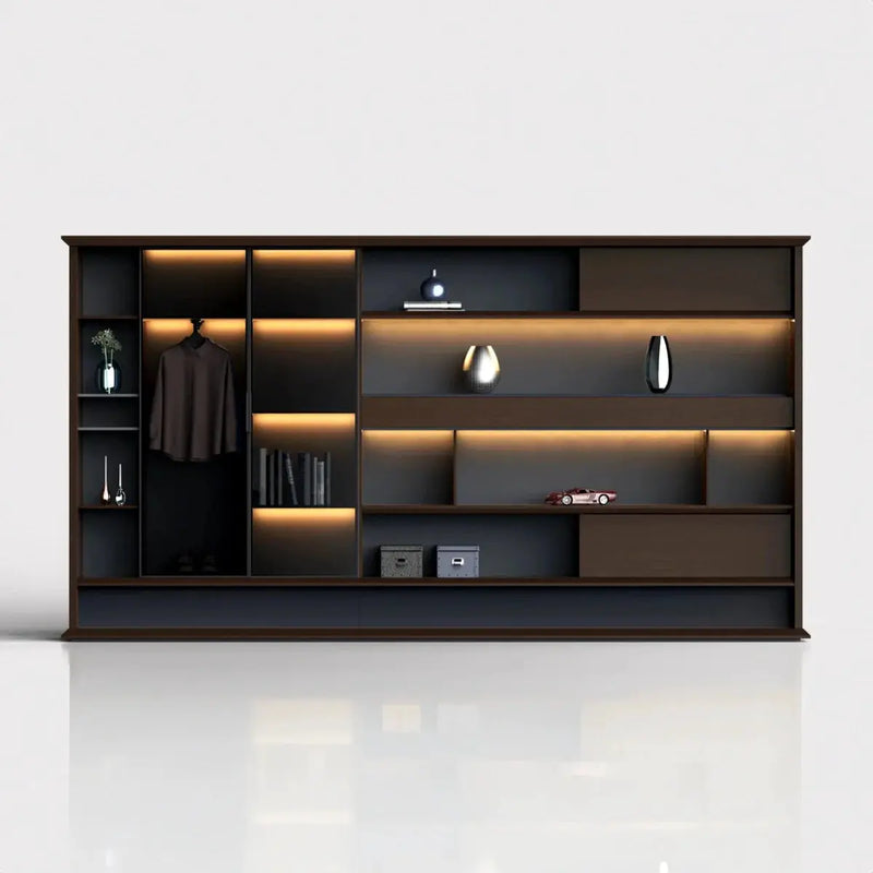 Altus · Office Library Wall Shelves w/ Integrated Lighting by Arc Grove
