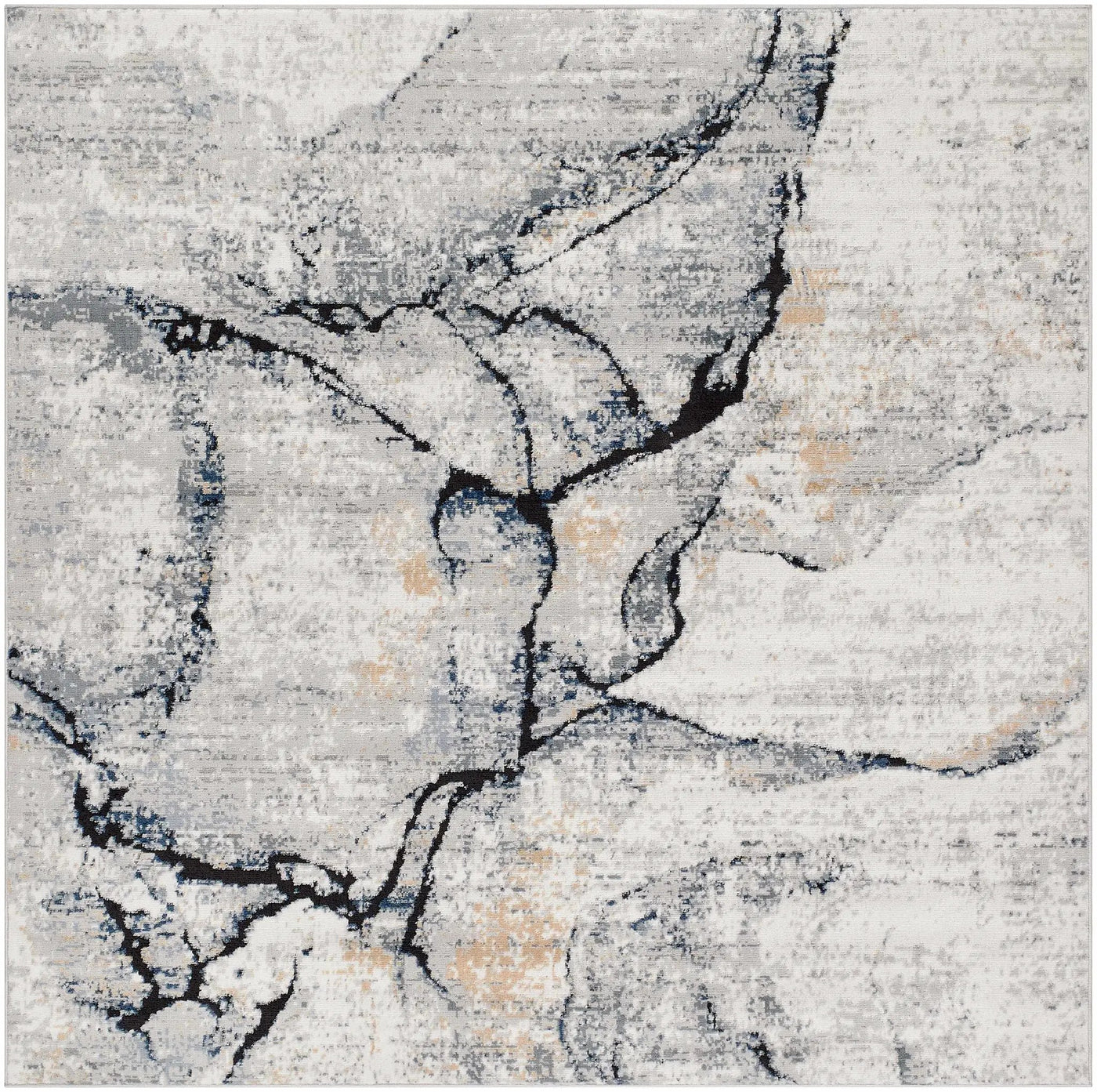 Fremantle Gray Marble Rug by Boutique Rugs