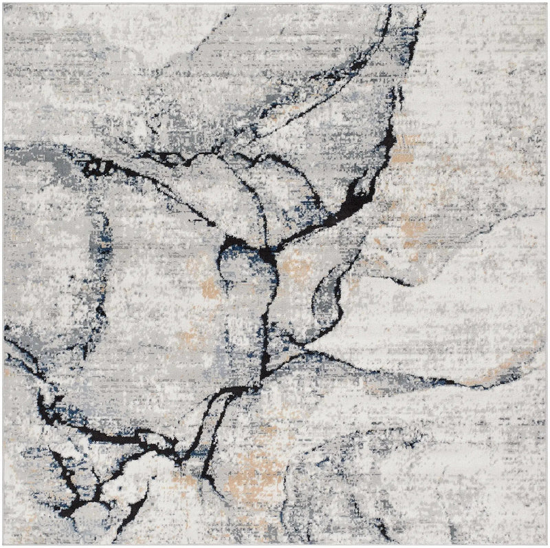 Fremantle Gray Marble Rug by Boutique Rugs