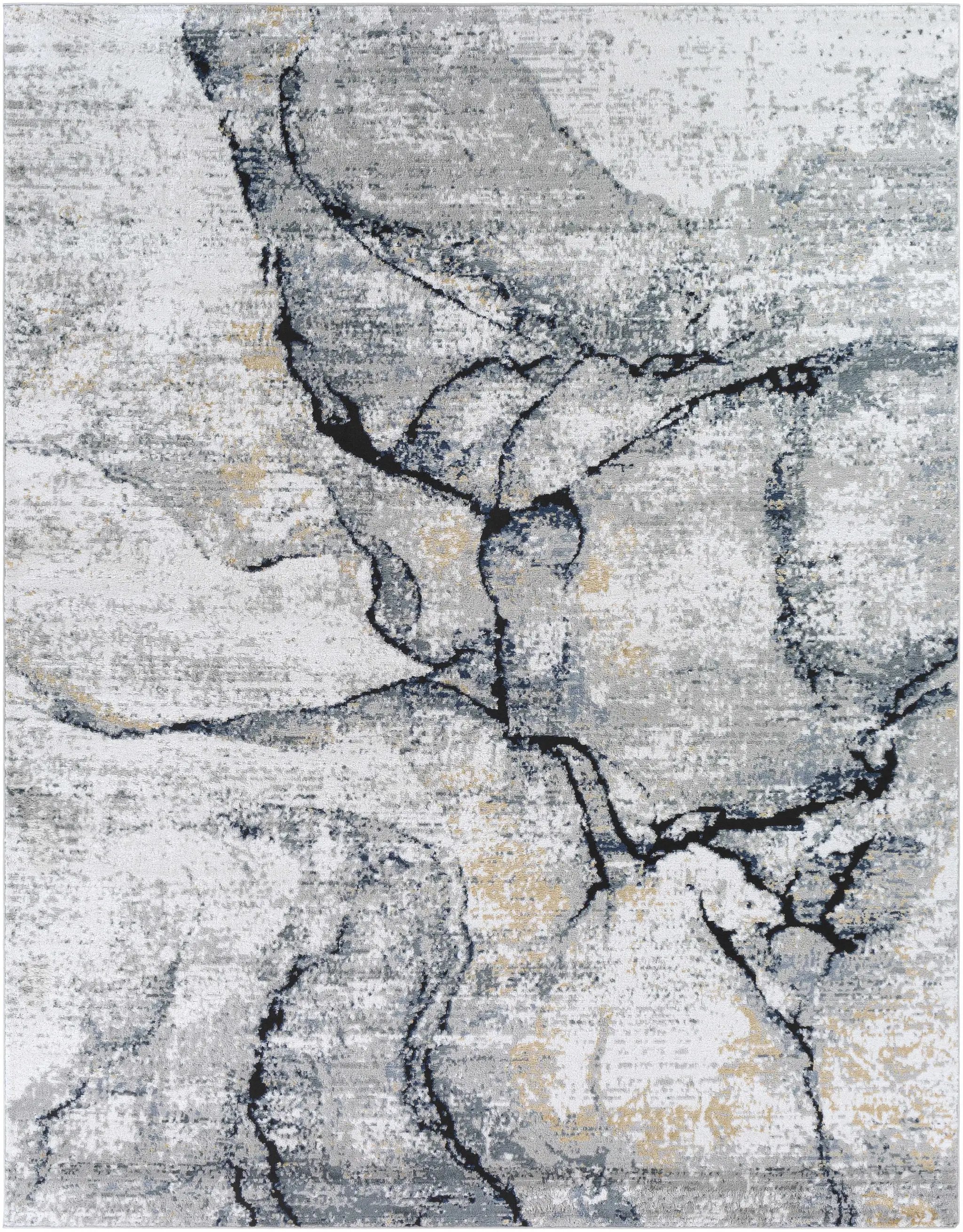 Fremantle Gray Marble Rug by Boutique Rugs