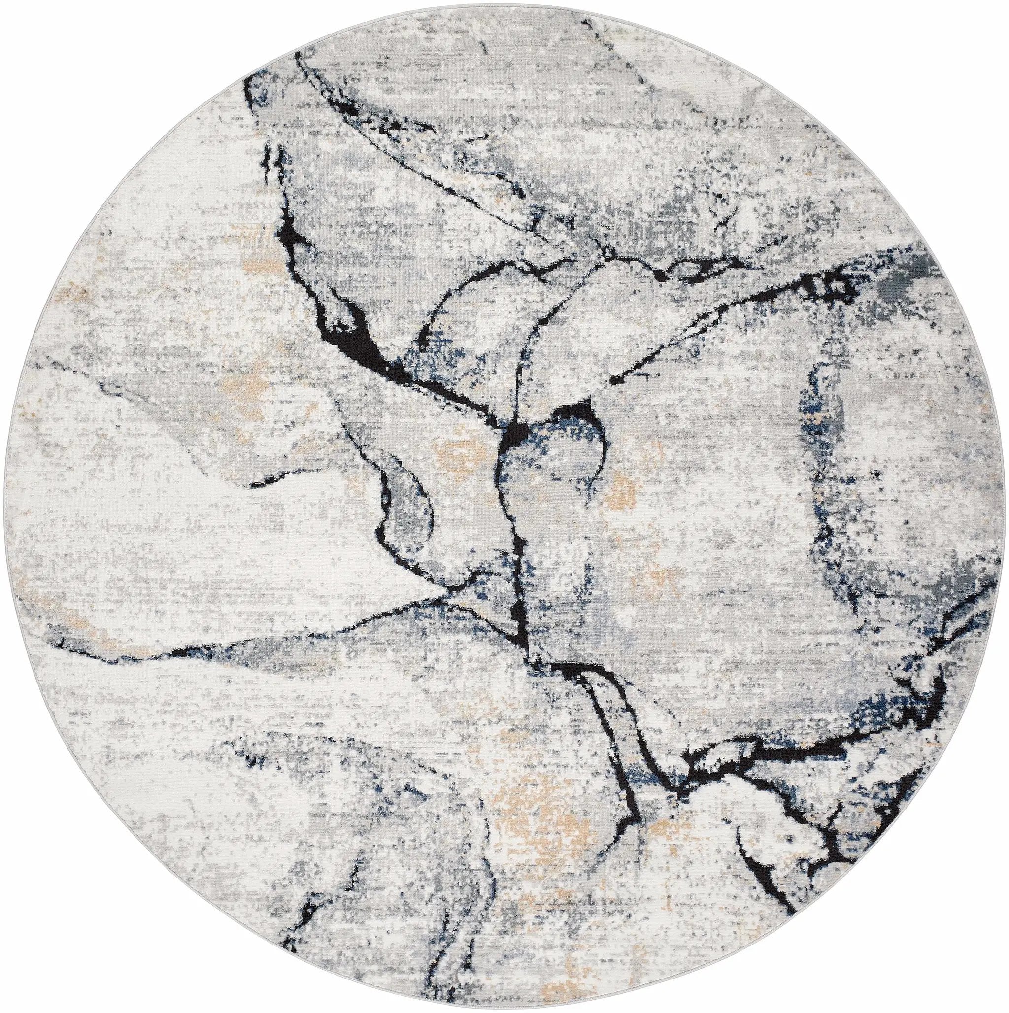 Fremantle Gray Marble Rug by Boutique Rugs