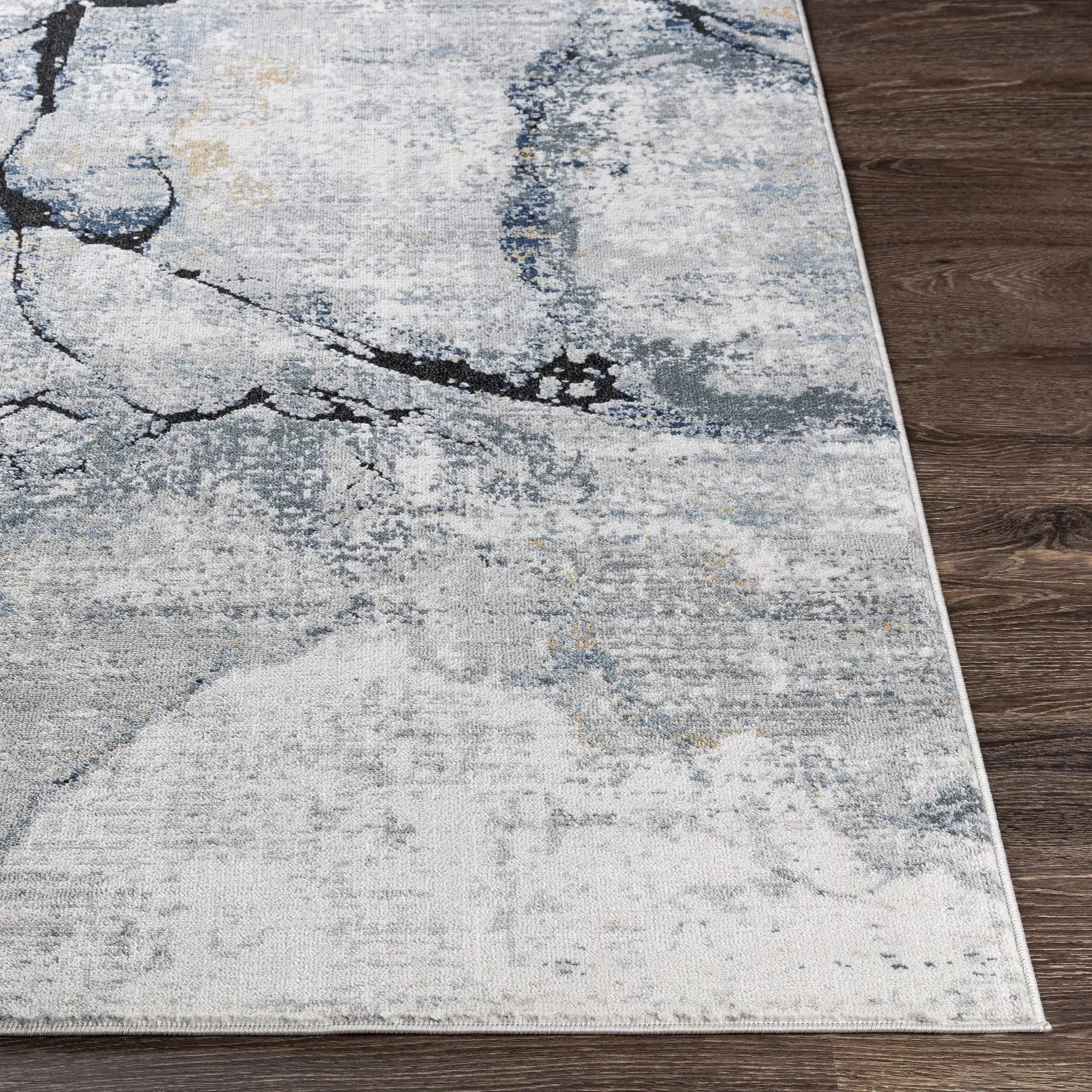 Fremantle Gray Marble Rug by Boutique Rugs