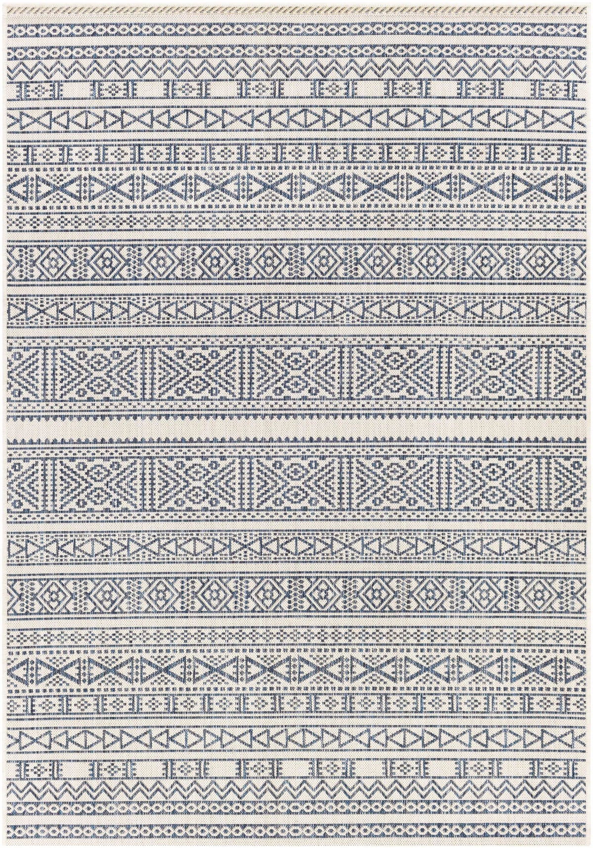 Freshwater White&Blue Outdoor Rug - Clearance
