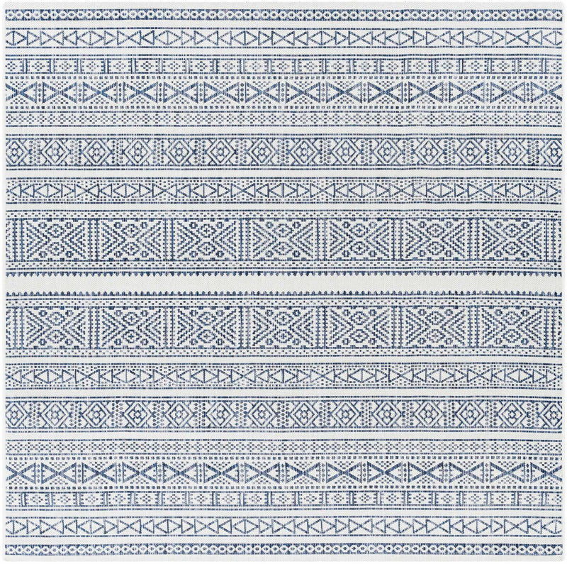 Freshwater White&Blue Outdoor Rug - Clearance by Boutique Rugs