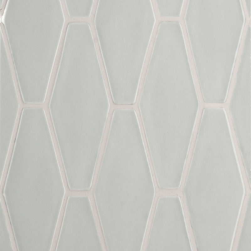 Pebble Glossy Longest Hexagon Ceramic Tiles 3x7 7/8 Ceramic Glossy 2x8 Tiles — 2