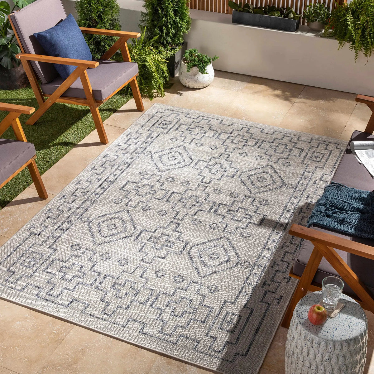Fernway Indoor & Outdoor Rug - Clearance, installed in a room