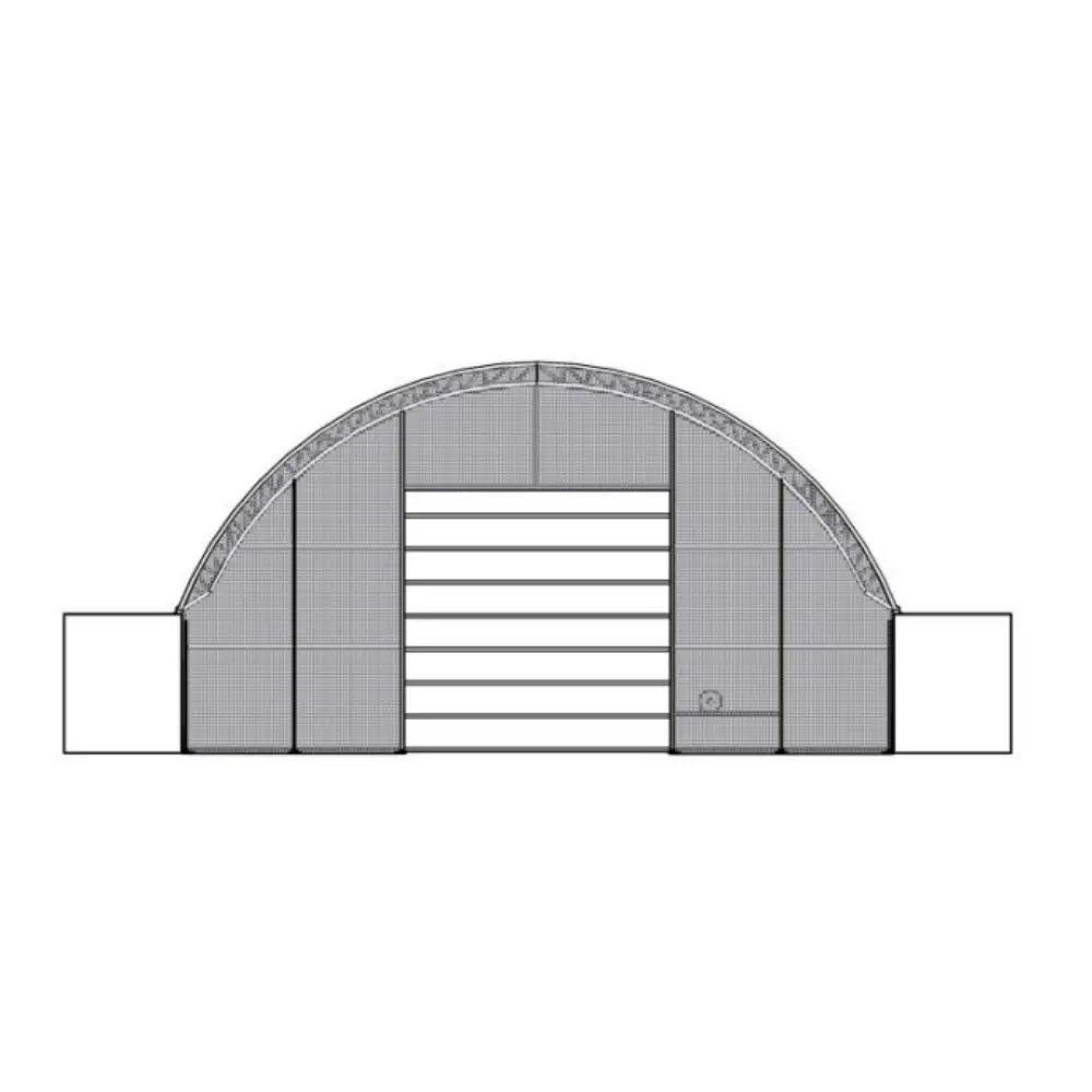 Front Panel with Winch Door for 50'x40'x17' Double Truss Container Shelter by Chery Industrial