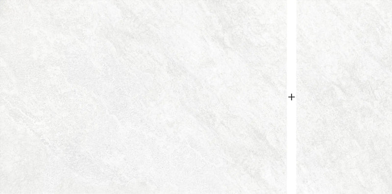 Frontier20 Arctic White Mix + Quartz Look Porcelain Pavers 24x48 by landmarkceramics