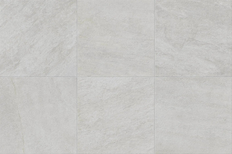 Frontier20 Arctic White L Shape Mitered Edge Quartz Look Porcelain Moldings 12x24 by landmarkceramics