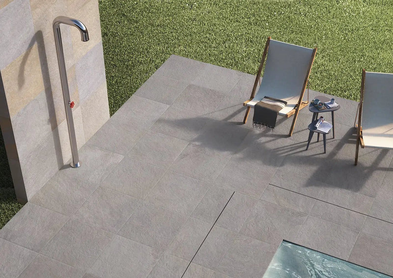 Frontier20 Bluestone Full Color Look Porcelain Pavers 24x24 by landmarkceramics