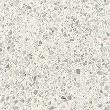 Frontier20 Diamond White Linear Cover Drain Set Terrazzo Look Porcelain Moldings 24x24