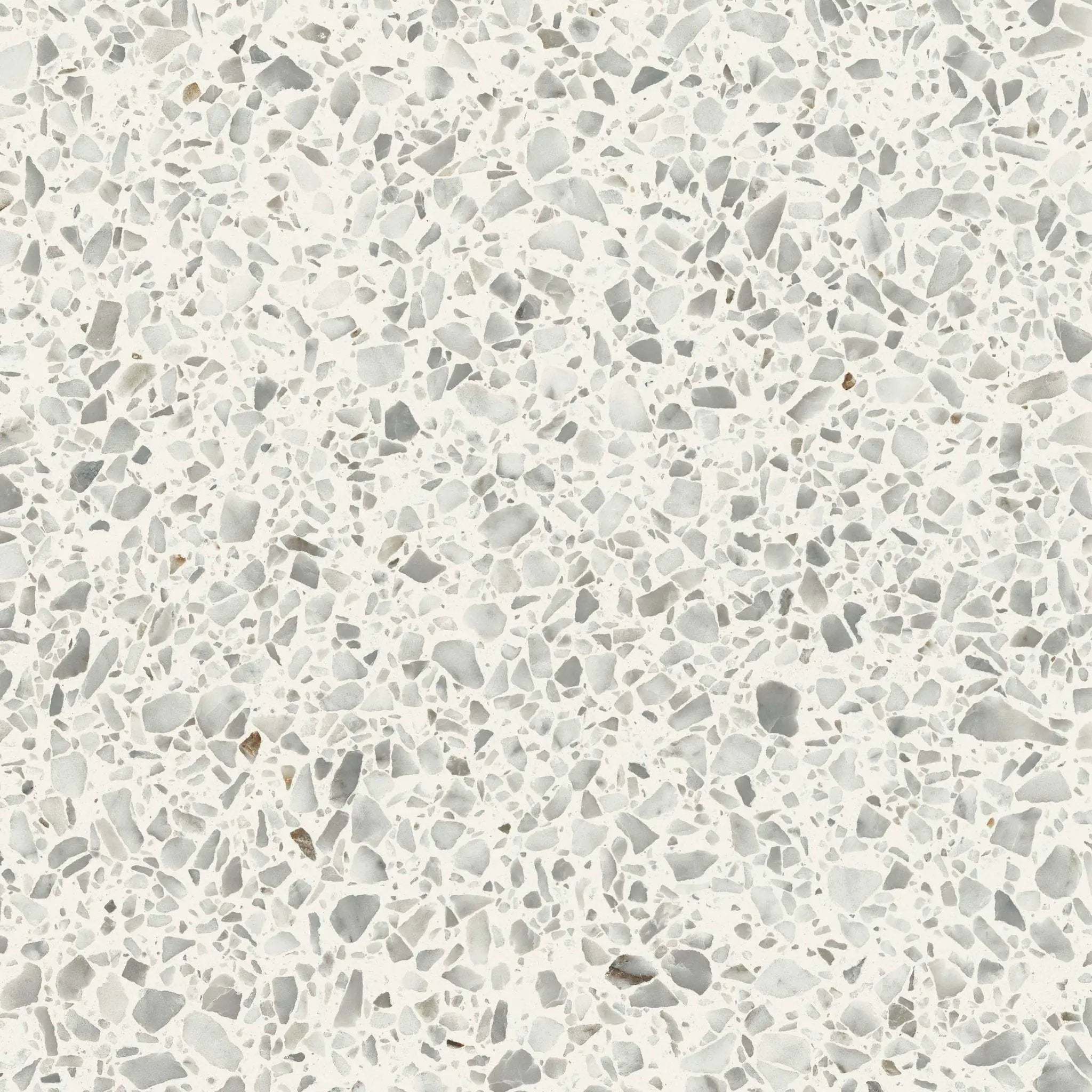 Frontier20 Diamond White Coping & Stair Tread Corner Right Bullnose Terrazzo Look Porcelain Moldings 12x24 by landmarkceramics