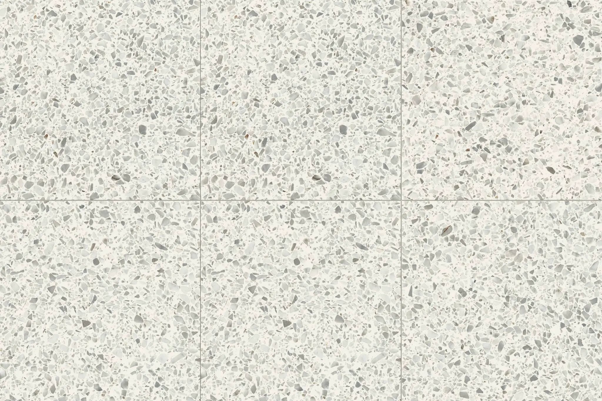 Frontier20 Diamond White Cover Terrazzo Look Porcelain Moldings 12x24 by landmarkceramics
