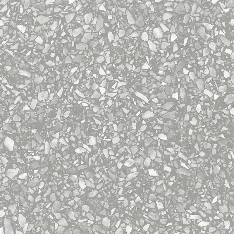Frontier20 Fashion Grey L Shape Corner Closure Right Terrazzo Look Porcelain Moldings 12x24 by landmarkceramics