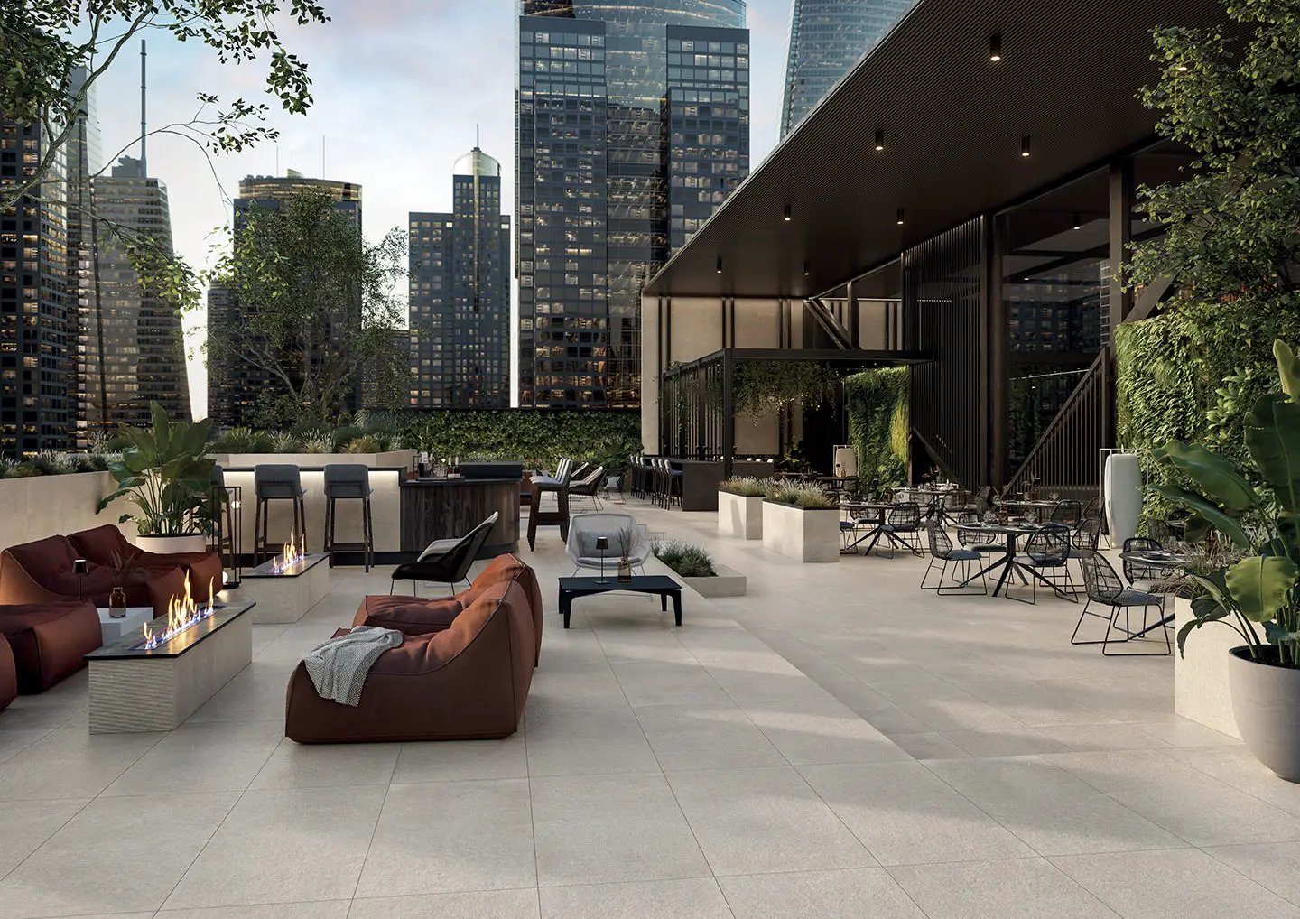 Frontier20 Indiana Buff Select Limestone Look Porcelain Pavers 12x12 by landmarkceramics