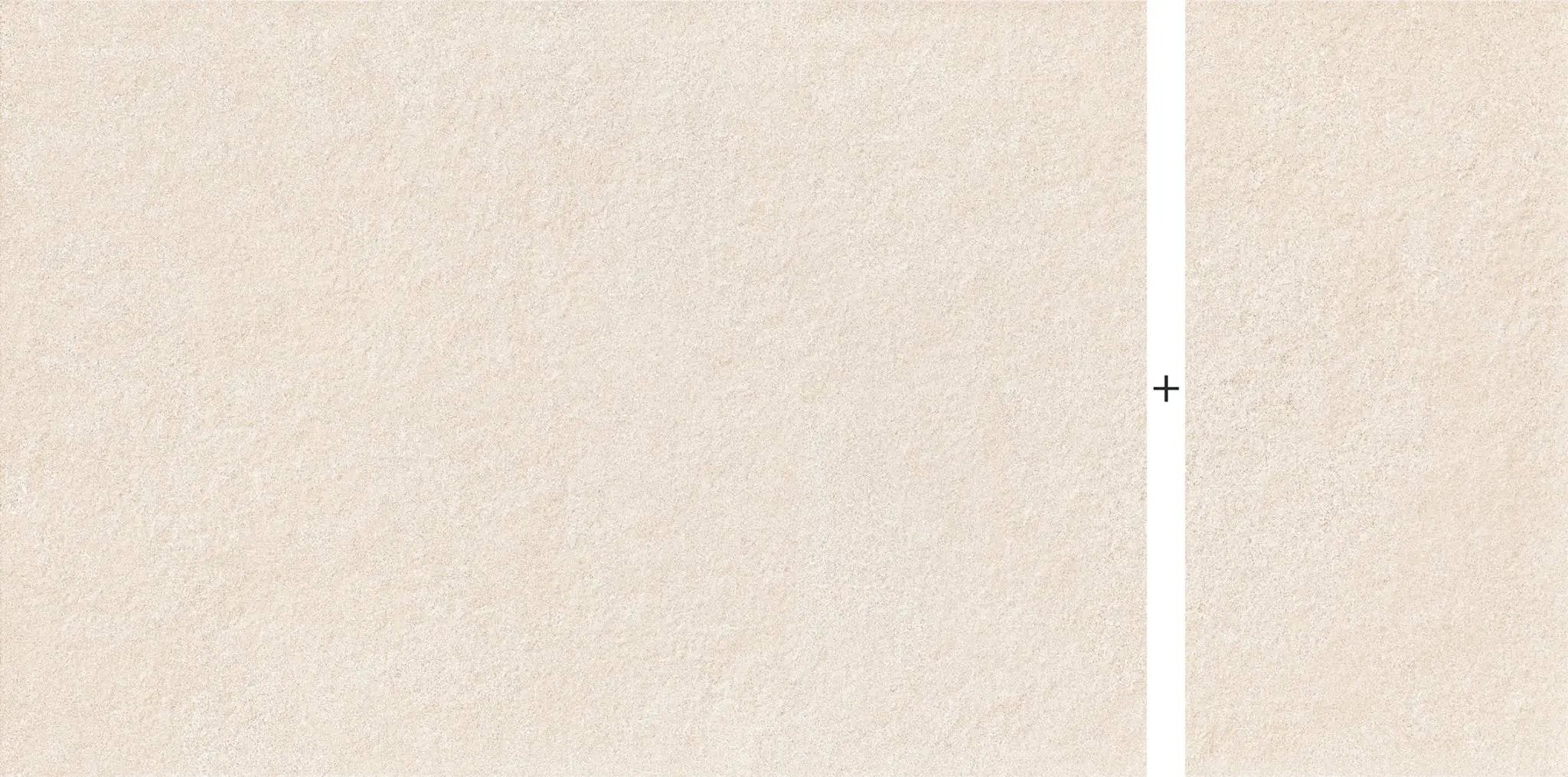 Frontier20 Indiana Buff Select Mix + Limestone Look Porcelain Pavers 24x48 by landmarkceramics