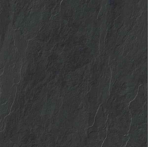 Frontier20 Montauk Black Grip Stair Tread Bullnose Slate Look Porcelain Moldings 12x48