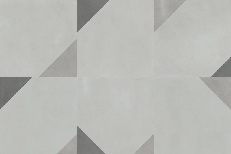 Frontier20 Patchwork Ash Double Mesh Deco Look Porcelain Moldings 24x24 by landmarkceramics