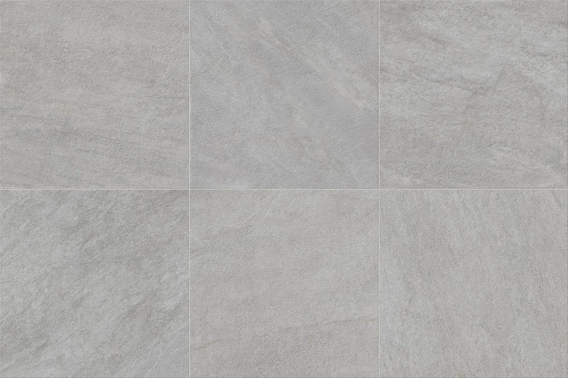 Frontier20 Star Grey Grip Stair Tread Bullnose Quartz Look Porcelain Moldings 12x48 by landmarkceramics