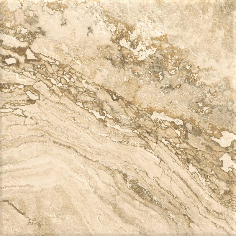 Frontier20 Travertine Cross Cut Country Classic Double Mesh Look Porcelain Moldings 24x24 by landmarkceramics