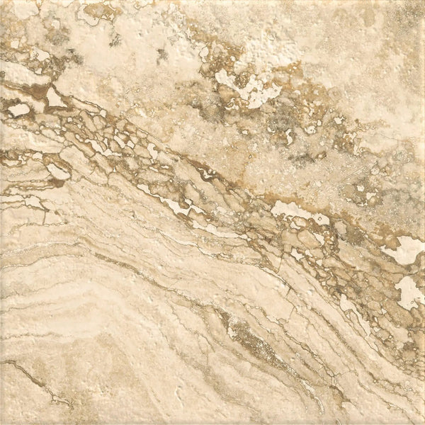 Frontier20 Travertine Cross Cut Country Classic Coping & Stair Corner Left Look Porcelain Moldings 12x24