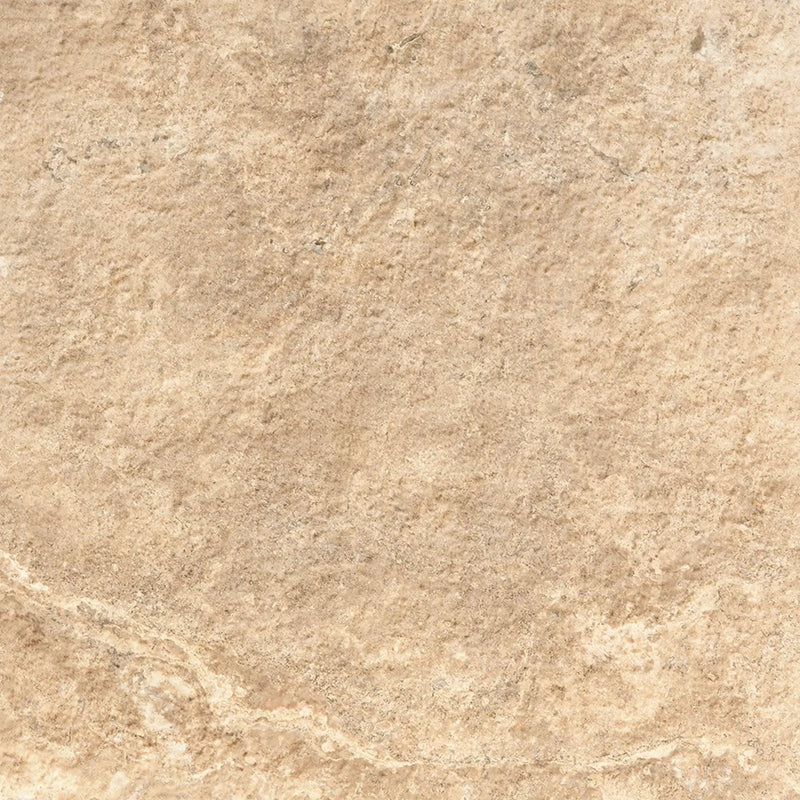 Frontier20 Travertine Cross Cut Cream Look Porcelain Pavers 12x12 by landmarkceramics
