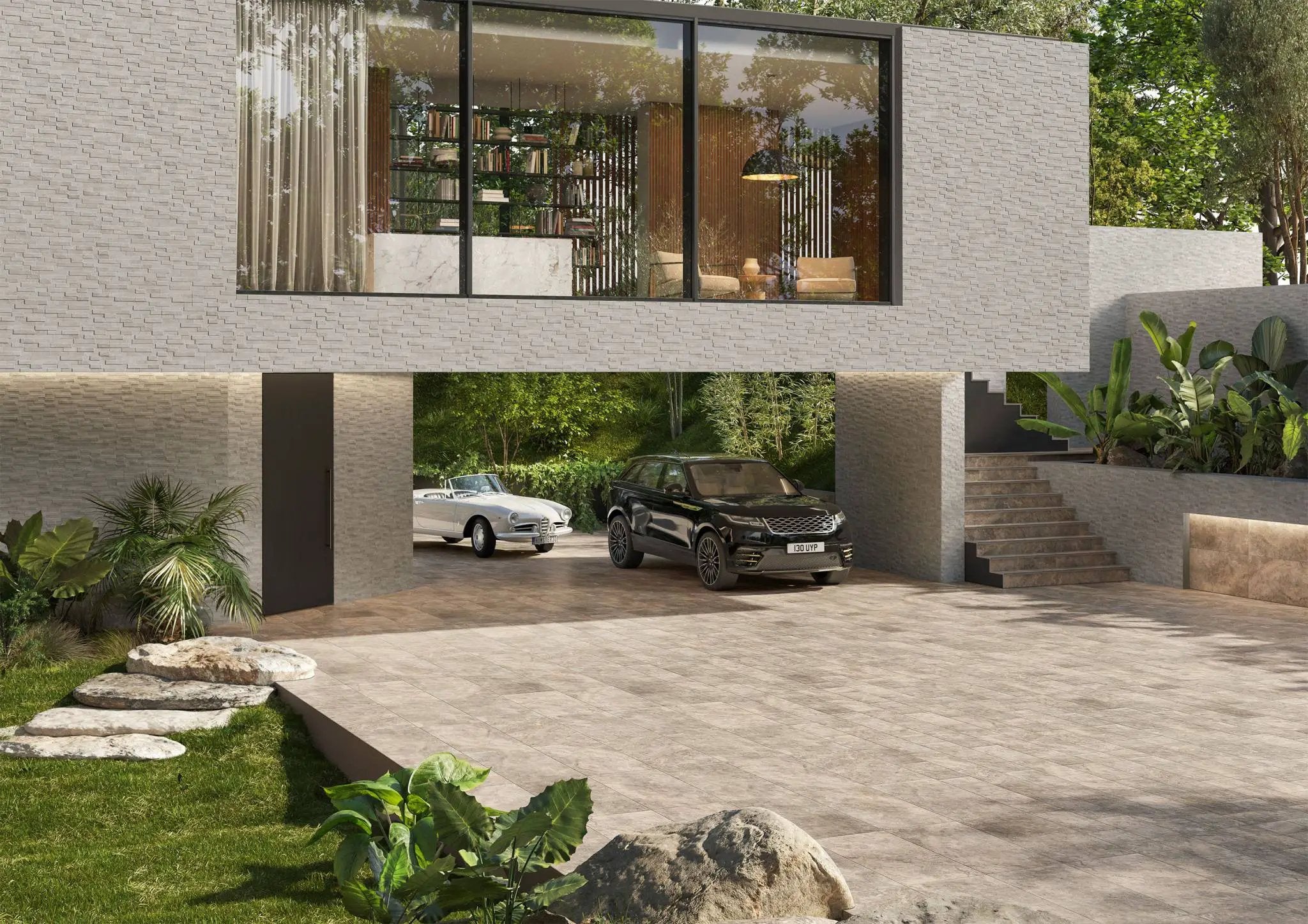Veneer World Urban Ledgestone Explore Star Grey Quartz Look Porcelain Accent Tiles 6x24 by landmarkceramics