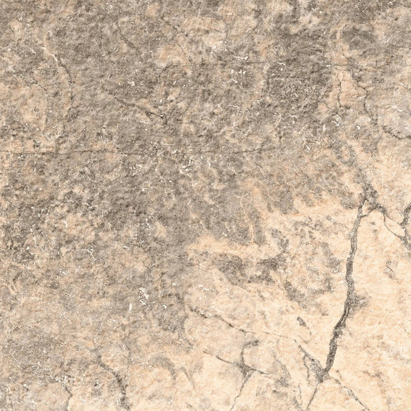 Frontier20 Travertine Cross Cut Silver Look Porcelain Pavers 12x12 by landmarkceramics