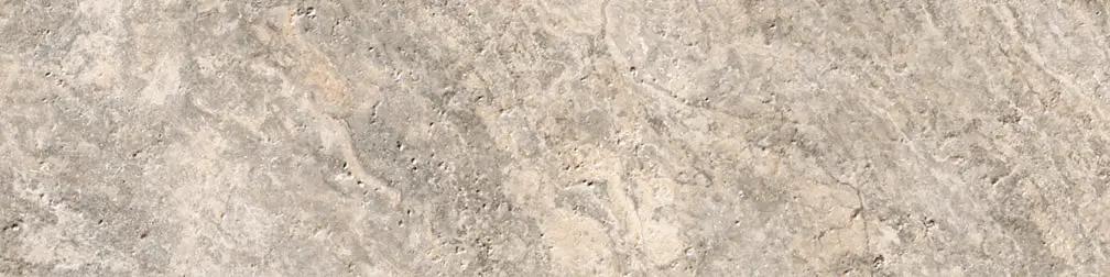 Frontier20 Travertine Cross Cut Silver Coping & Stair Bullnose Look Porcelain Moldings 12x48 by landmarkceramics