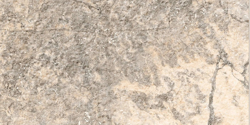 Frontier20 Travertine Cross Cut Silver Look Porcelain Pavers 24x48 by landmarkceramics