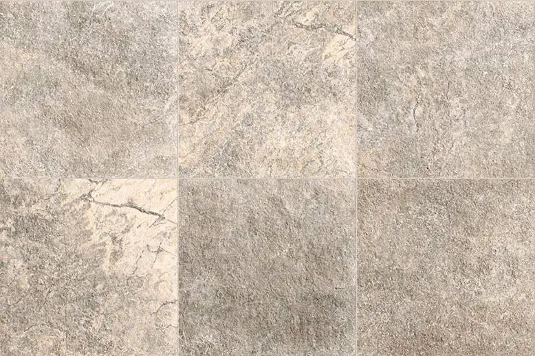 Frontier20 Travertine Cross Cut Silver Coping & Stair Tread Bullnose Look Porcelain Moldings 12x24 by landmarkceramics