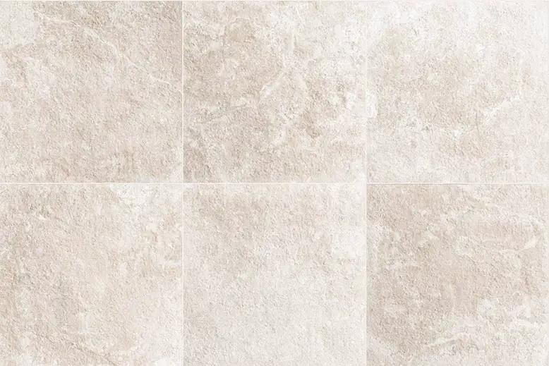 Frontier20 Travertine Cross Cut White Mix + Look Porcelain Pavers 24x48 by landmarkceramics