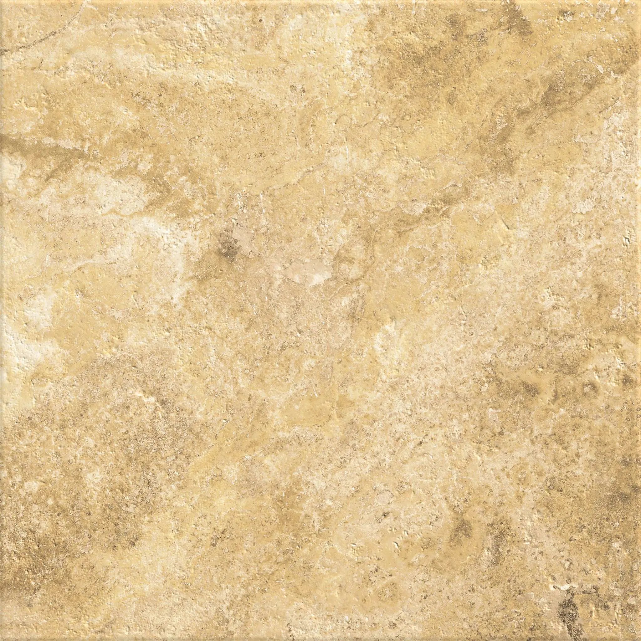 Frontier20 Travertine Select Cross Cut Scabas Double Mesh Look Porcelain Moldings 24x24 by landmarkceramics