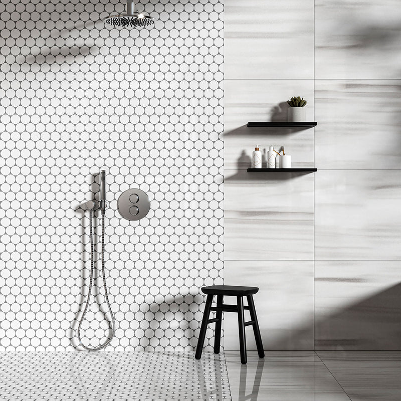 Mink White Polished Marble Tiles 24x24 Marble Polished 24x24 Tiles — 6