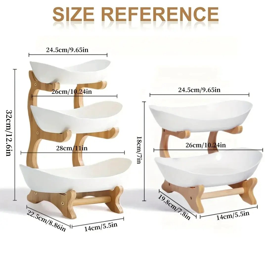 Fruit Basket - 2-Tier Wood by House Of Avana