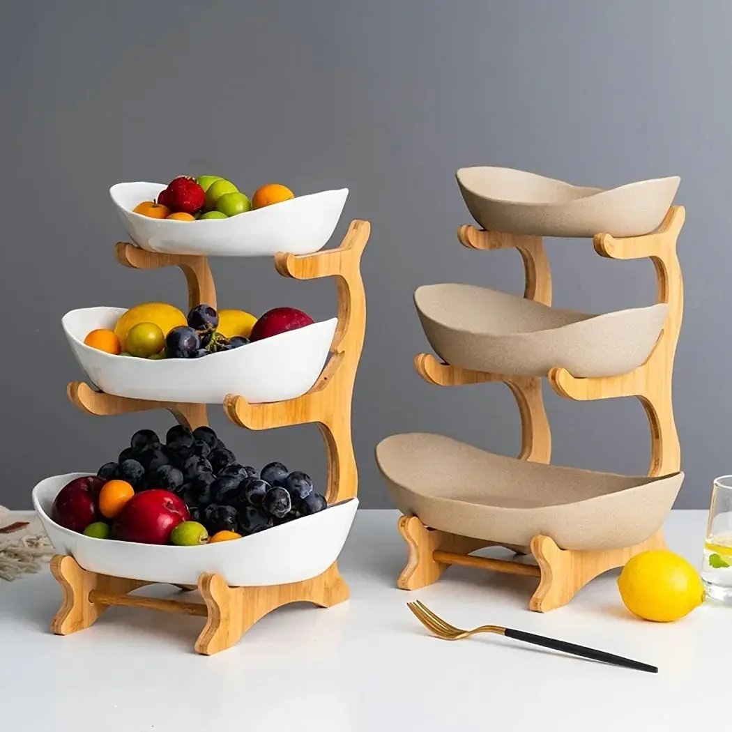 Fruit Basket - 2-Tier Wood by House Of Avana