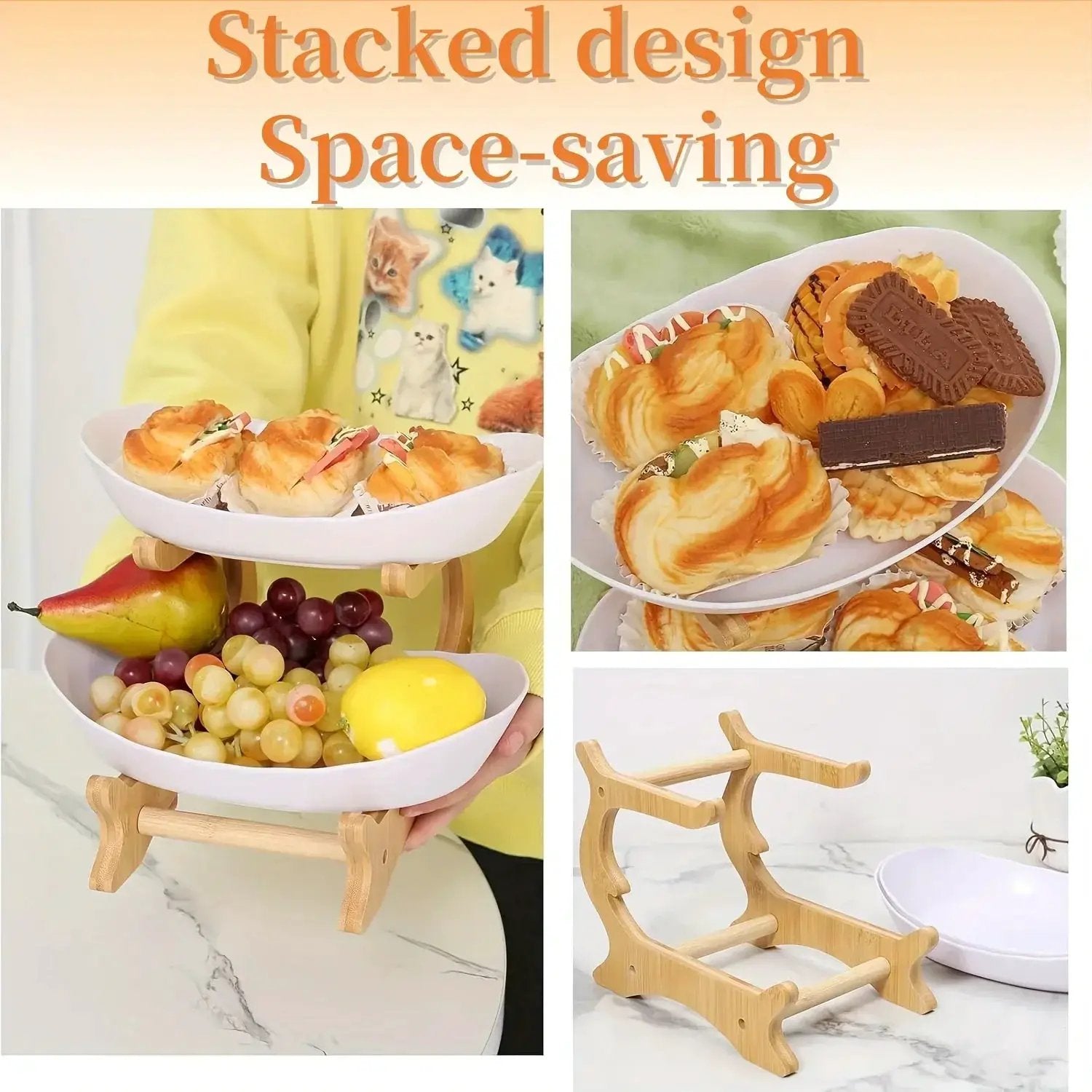 Fruit Basket - 2-Tier Wood by House Of Avana