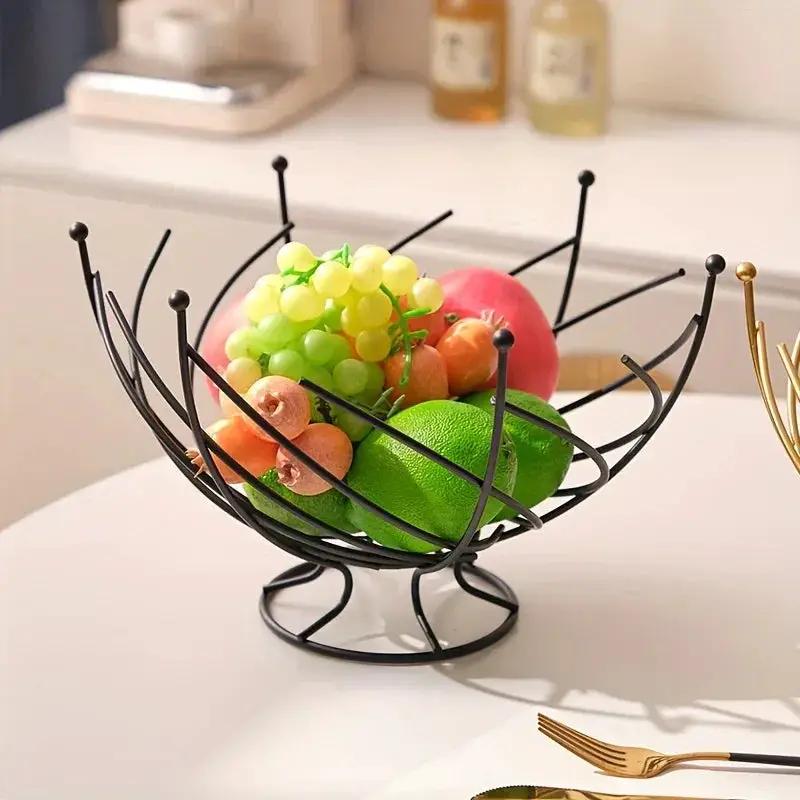 Fruit Basket - Hollow Wrought Iron by House Of Avana