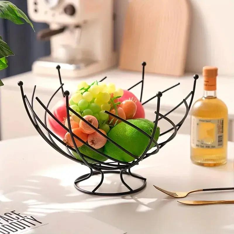Fruit Basket - Hollow Wrought Iron by House Of Avana