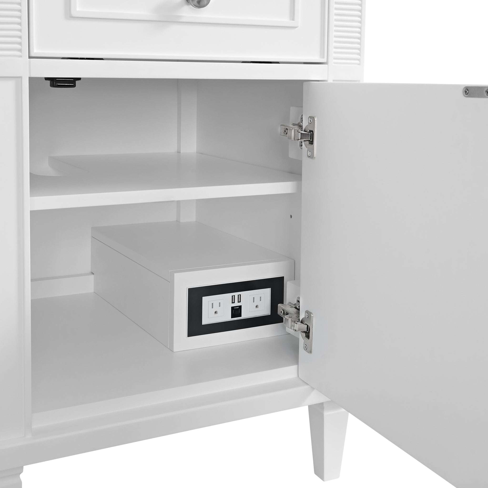 James Martin Lorelai 60" Double Bathroom Vanity, Bright White, view 35