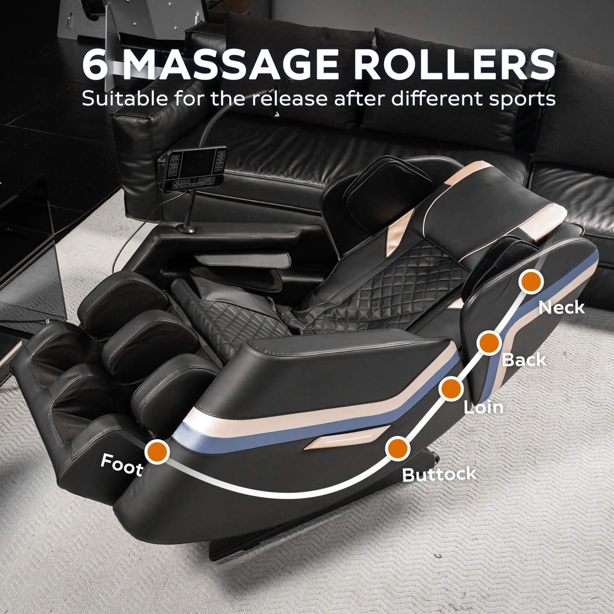 Airvana Full-Body Zero-Gravity Massage Chair Recliner With Six Massage Rollers (SAK91825) by SAKSBY WHOLESALE