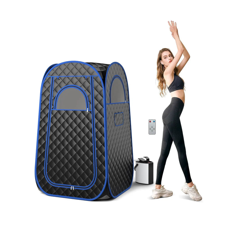 Full-Body Personal Sauna Tent with 1000W 3L Steam Generator for Home Spa Relaxation by DirectDeals