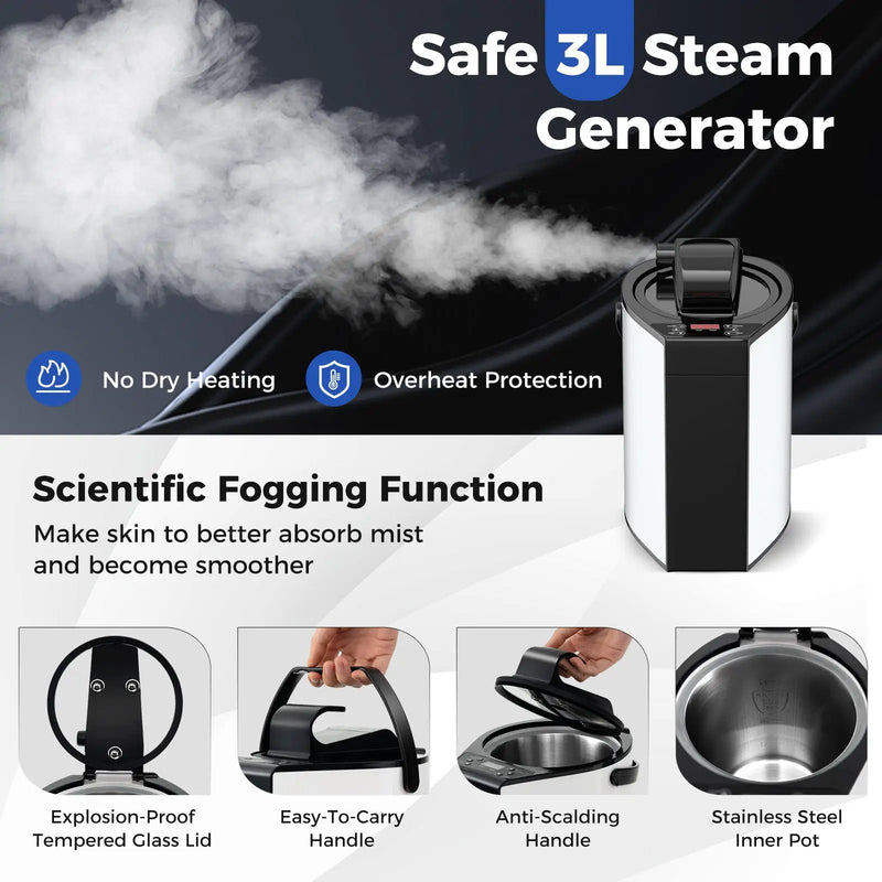 Full-Body Personal Sauna Tent with 1000W 3L Steam Generator for Home Spa Relaxation by DirectDeals