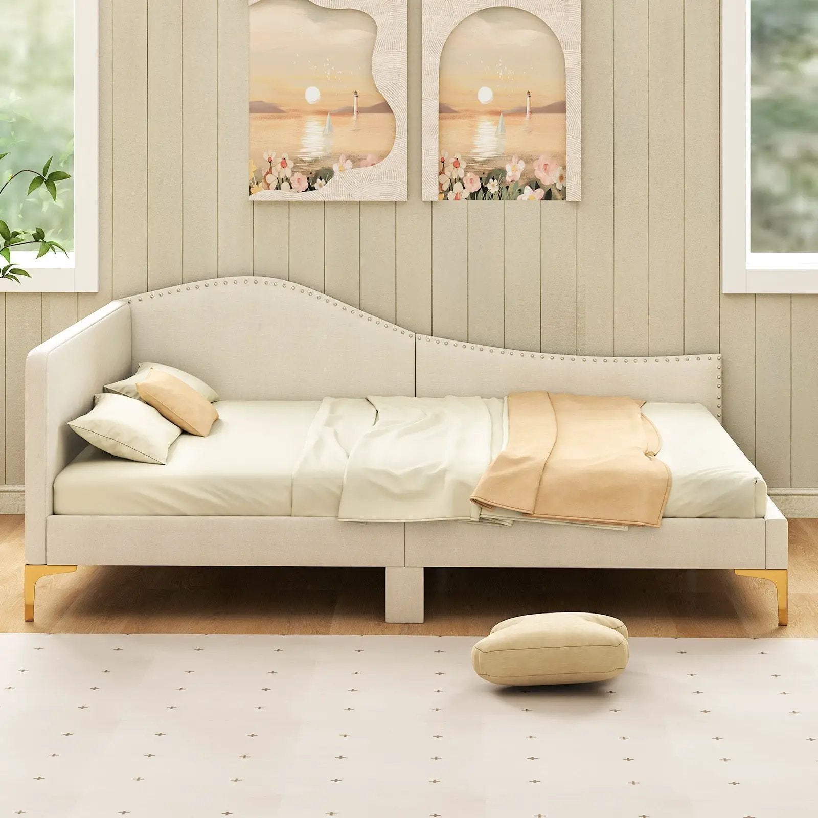 Bean Bag Chair for Adults Accent Lazy Sofa with Skin-friendly Corduroy Cover and Soft Sponge Filling by DirectDeals