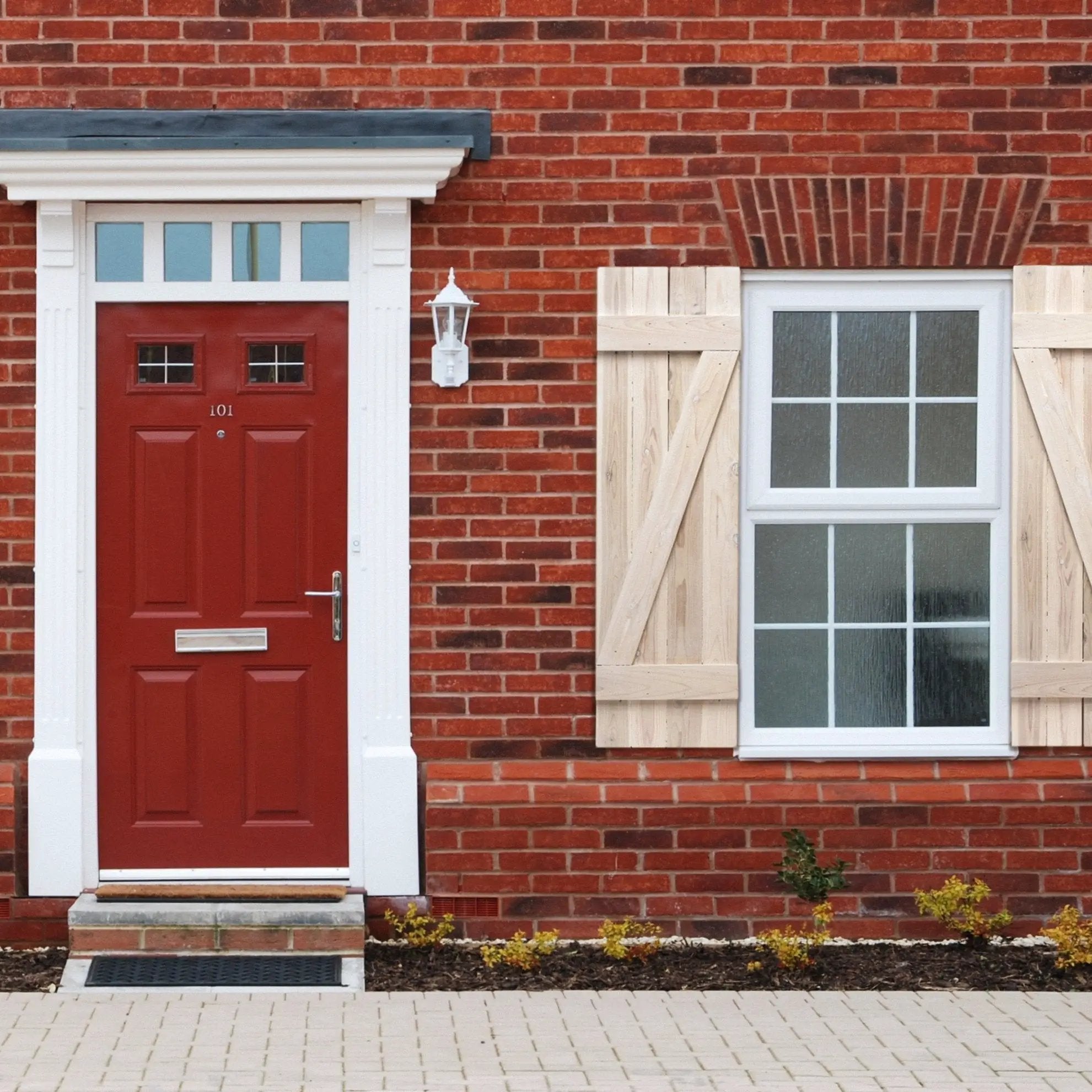 Z-Bar Exterior Wood Shutters - Cedar - Set of 2 by Dogberrycollections