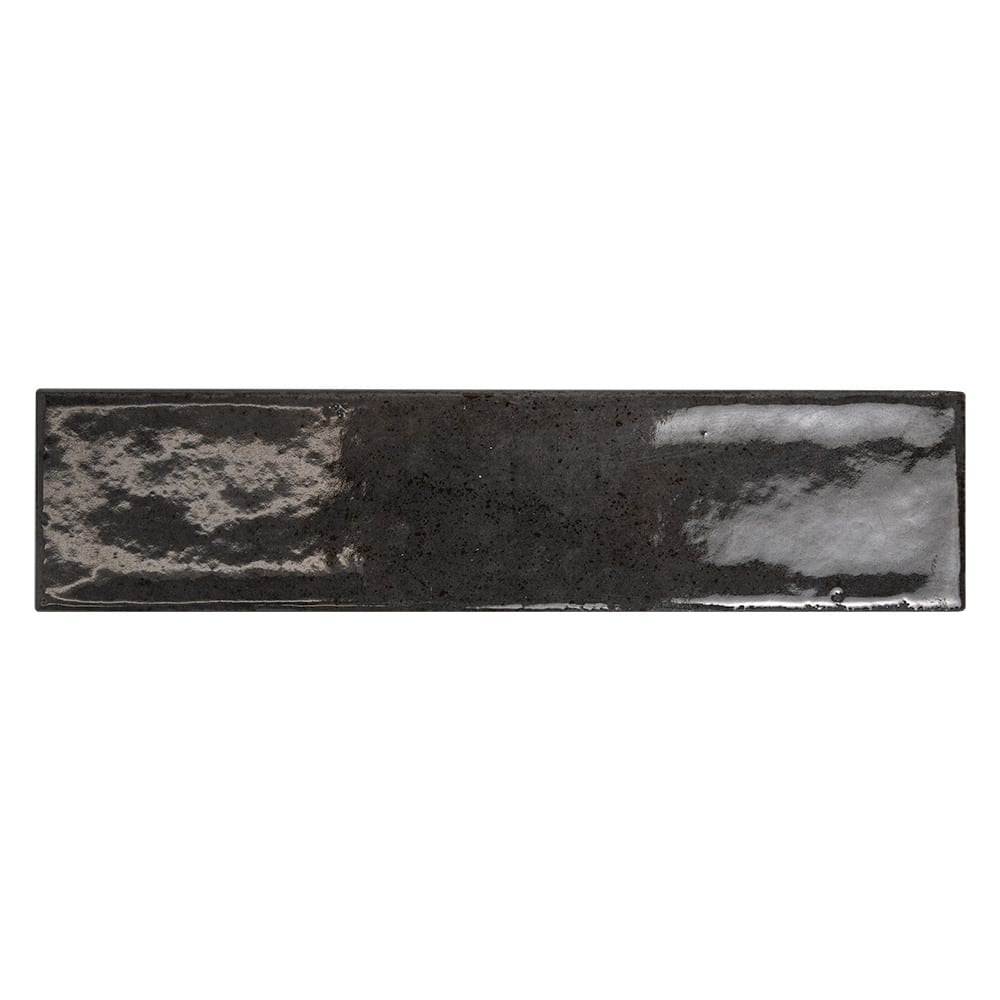 Fusion Antracite Polished Zellige Look Porcelain Tiles 2 1/2x10 Porcelain Polished 2x12 Tiles